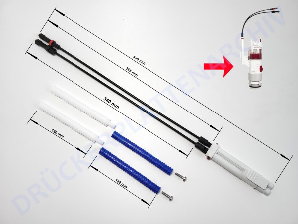 SANIT Bowdenzug-Set lange Ausführg. 34cm